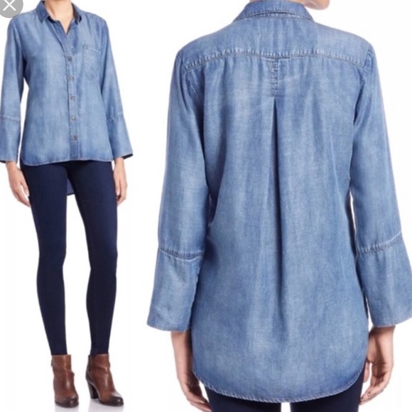 Anthropologie Tops - Anthropologie Cloth & Stone Chambray Button Down